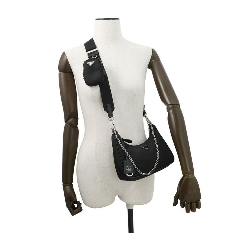 プラダ ショルダーバッグ Re-Edition 2005 Re-Nylon ナイロン 1BH204 PRADA 2wayバッグ 黒