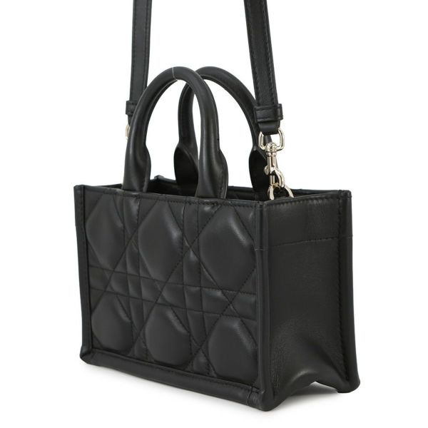 ディオール ハンドバッグ マクロカナージュ ブックトート ミニ カーフレザー S5573OWHP_M900 2way 黒