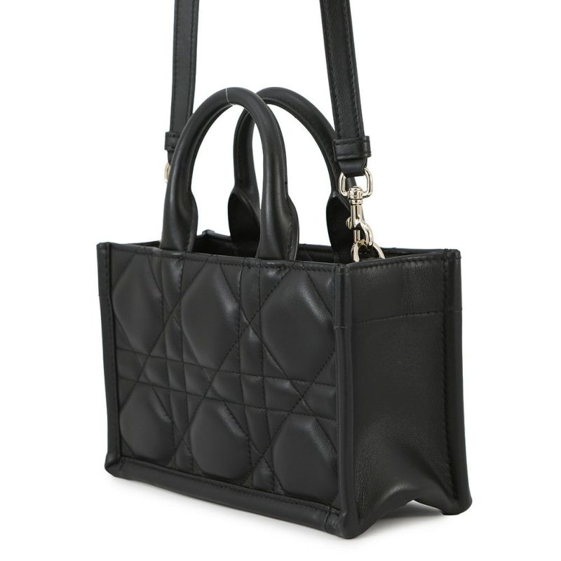 ディオール ハンドバッグ マクロカナージュ ブックトート ミニ カーフレザー S5573OWHP_M900 2way 黒