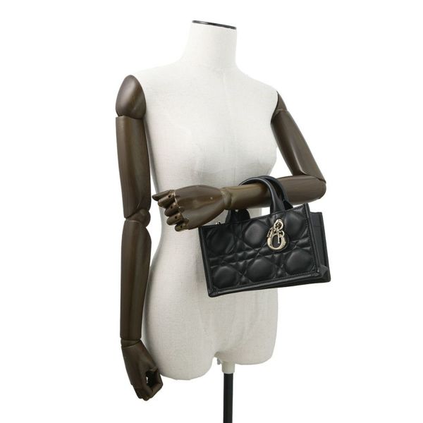 ディオール ハンドバッグ マクロカナージュ ブックトート ミニ カーフレザー S5573OWHP_M900 2way 黒