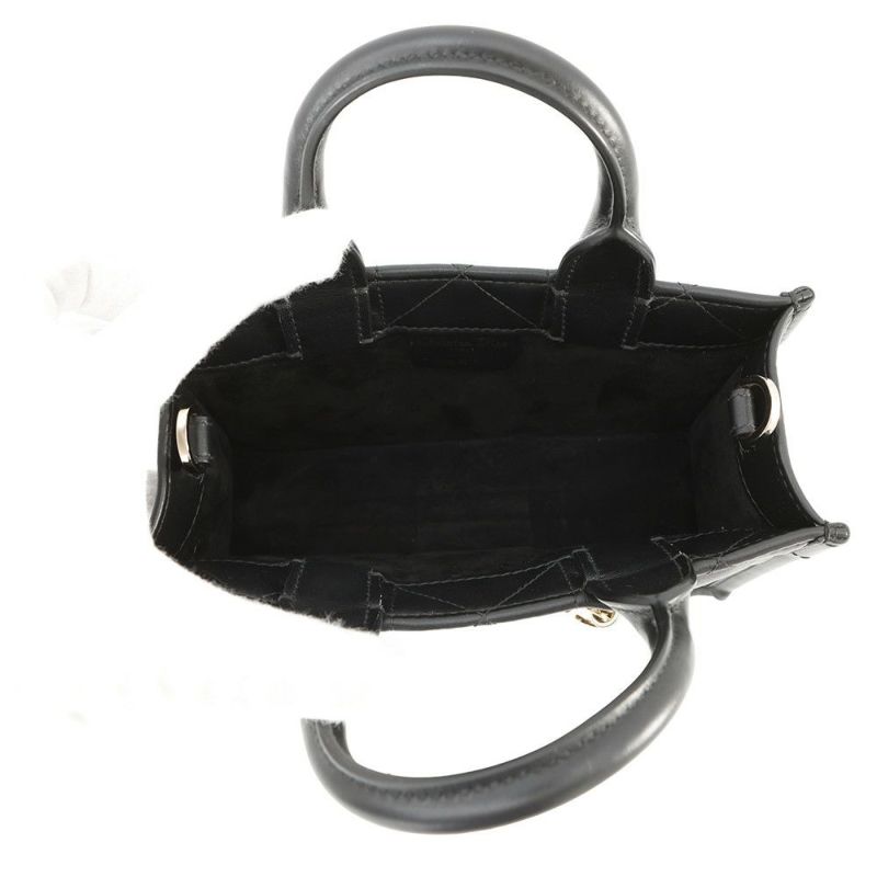 ディオール ハンドバッグ マクロカナージュ ブックトート ミニ カーフレザー S5573OWHP_M900 2way 黒