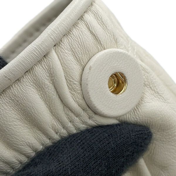 プラダ ハンドバッグ ギャザー レザー 1BA172 PRADA 2way 白