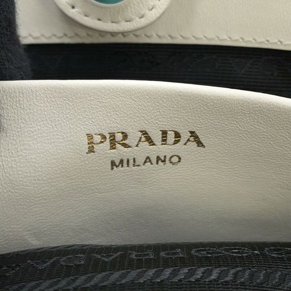 プラダ ハンドバッグ ギャザー レザー 1BA172 PRADA 2way 白