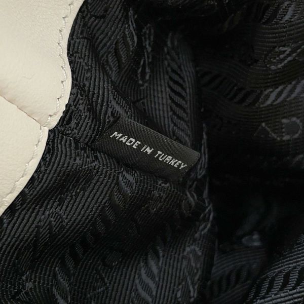 プラダ ハンドバッグ ギャザー レザー 1BA172 PRADA 2way 白