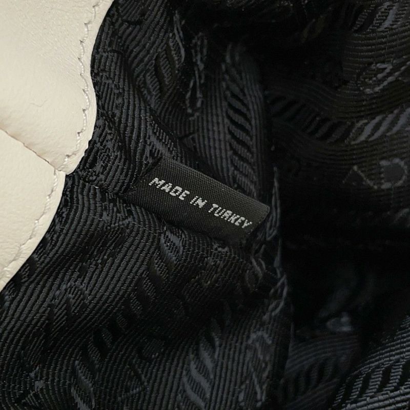 プラダ ハンドバッグ ギャザー レザー 1BA172 PRADA 2way 白