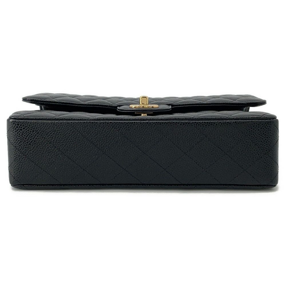 シャネル チェーンショルダーバッグ マトラッセ25 ココマーク ダブルチェーン キャビアスキン A01112 CHANEL 黒