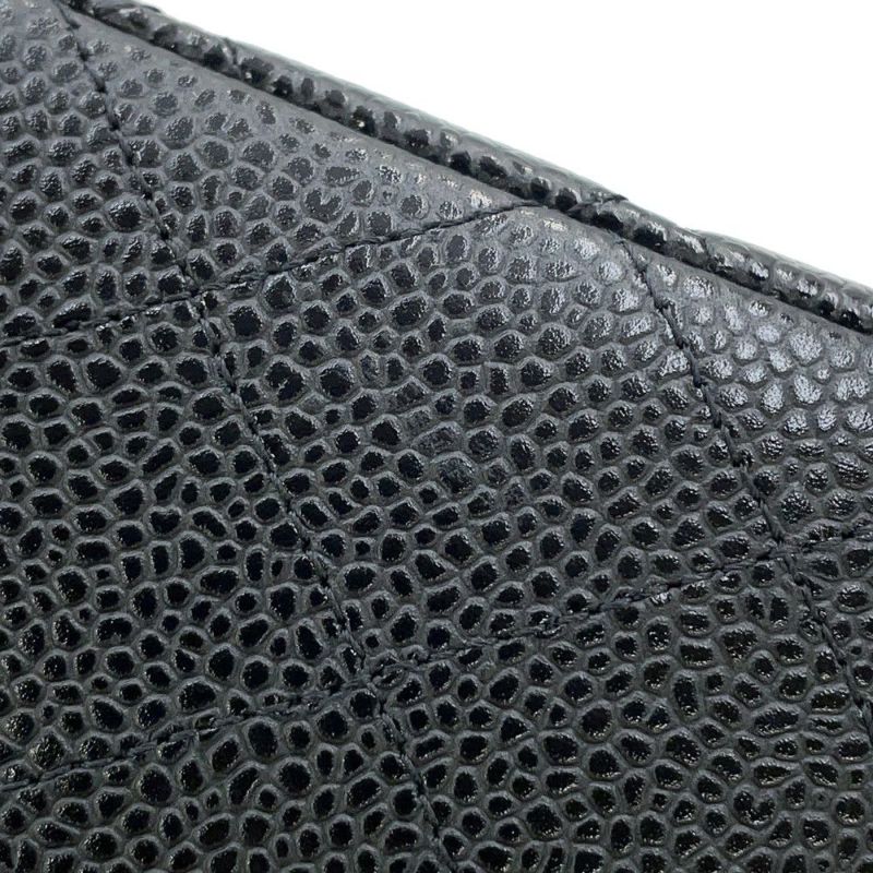 シャネル チェーンショルダーバッグ マトラッセ25 ココマーク ダブルチェーン キャビアスキン A01112 CHANEL 黒