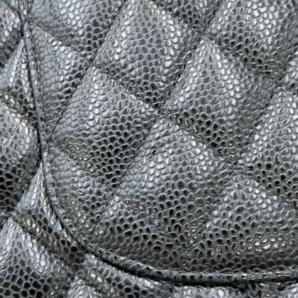 シャネル チェーンショルダーバッグ マトラッセ25 ココマーク ダブルチェーン キャビアスキン A01112 CHANEL 黒