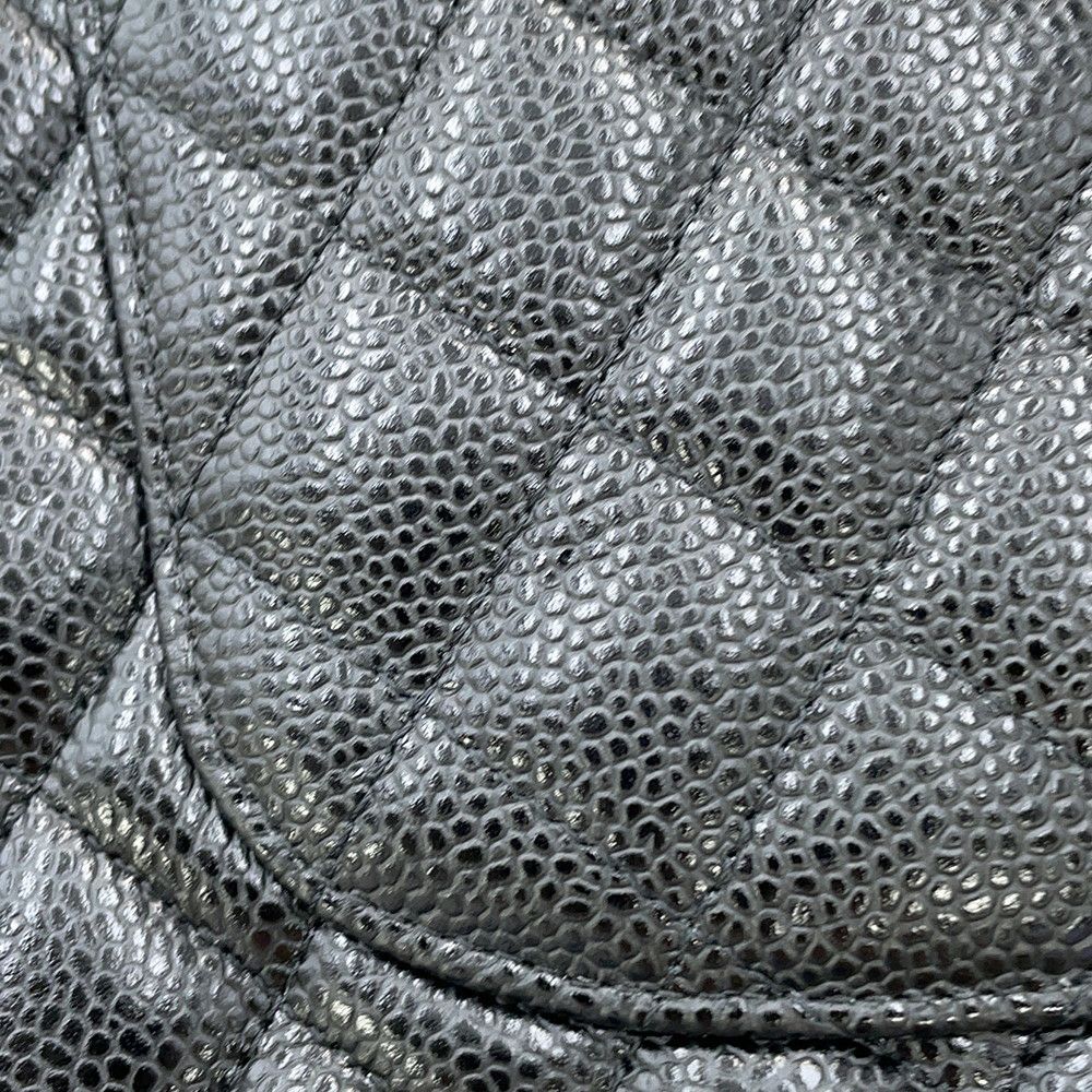 シャネル チェーンショルダーバッグ マトラッセ25 ココマーク ダブルチェーン キャビアスキン A01112 CHANEL 黒