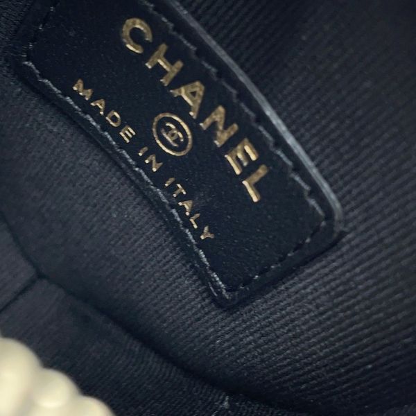 シャネル バッグチャーム マトラッセ ハート ミニ ラムスキン AP4838 CHANEL 黒