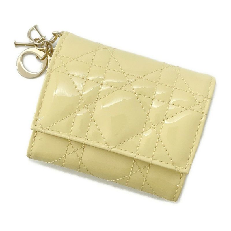 クリスチャン・ディオール 三つ折り財布 レディディオール ロータスウォレット カナージュ S0181OVRB