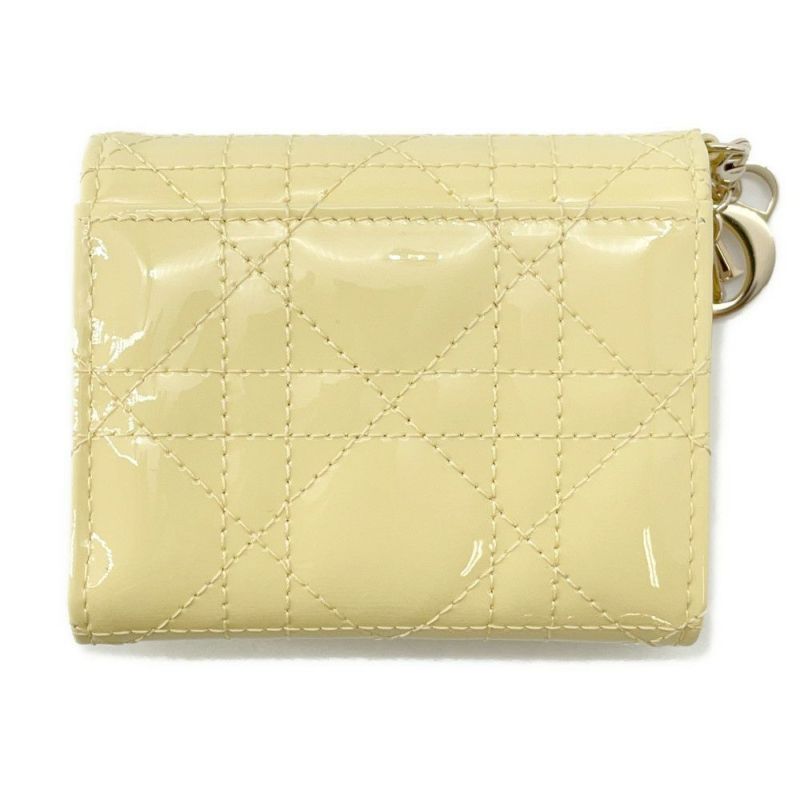 クリスチャン・ディオール 三つ折り財布 レディディオール ロータスウォレット カナージュ S0181OVRB