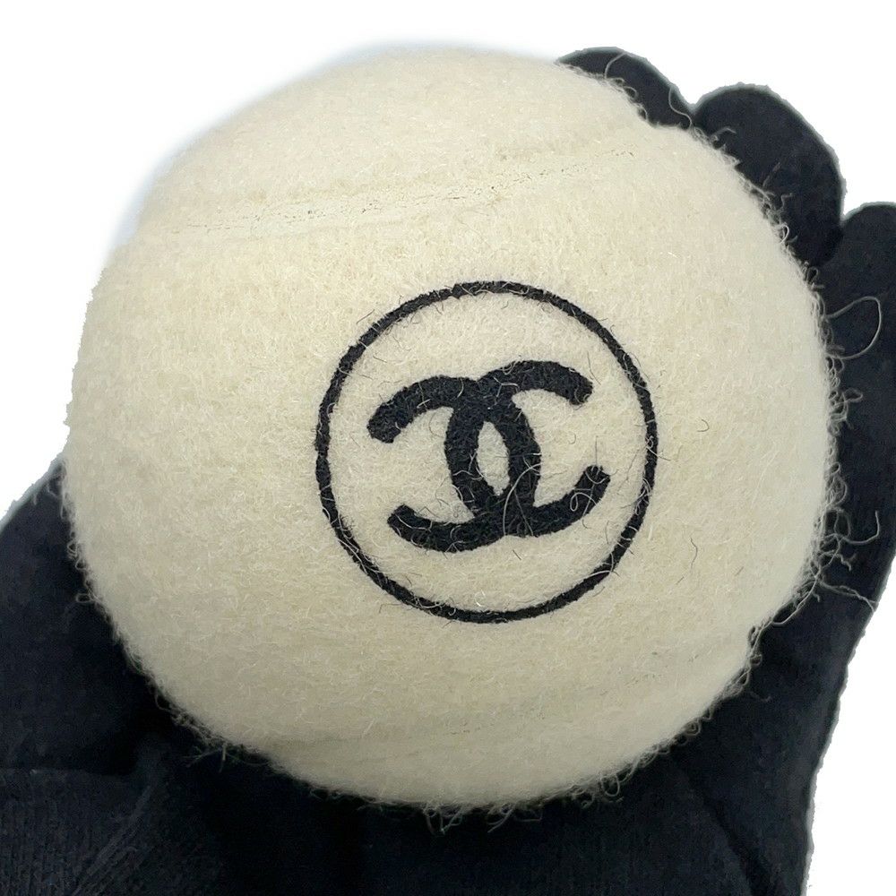 シャネル テニスセット テニスボール 硬式用 キャンバス エラスティック A52852 CHANEL 白