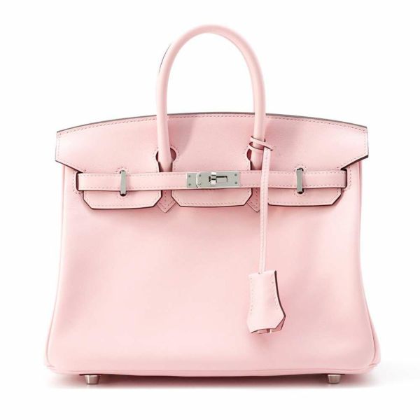 エルメス バーキン25 ローズピンク/シルバー金具 スイフト Z刻印 HERMES Birkin ハンドバッグ