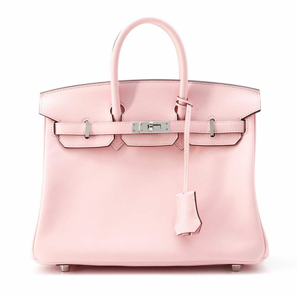 エルメス バーキン25 ローズピンク/シルバー金具 スイフト Z刻印 HERMES Birkin ハンドバッグ