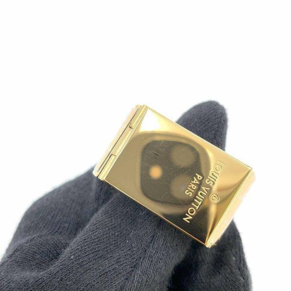 ルイヴィトン スカーフリング テキスタイル ブローチ・ナノグラム