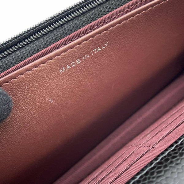 シャネル チェーンウォレット クラシック マトラッセ ココマーク キャビアスキン AP0250 CHANEL 財布 ブラック 黒