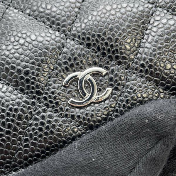 シャネル チェーンウォレット クラシック マトラッセ ココマーク キャビアスキン AP0250 CHANEL 財布 ブラック 黒