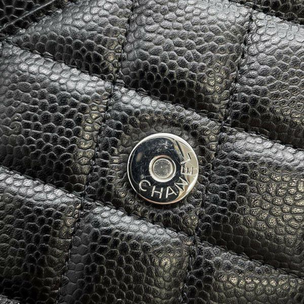 シャネル チェーンウォレット クラシック マトラッセ ココマーク キャビアスキン AP0250 CHANEL 財布 ブラック 黒