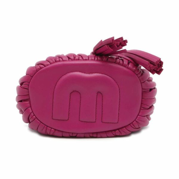 ミュウミュウ ショルダーバッグ マテラッセ 巾着 レザー 5BE014 MIUMIU バッグ