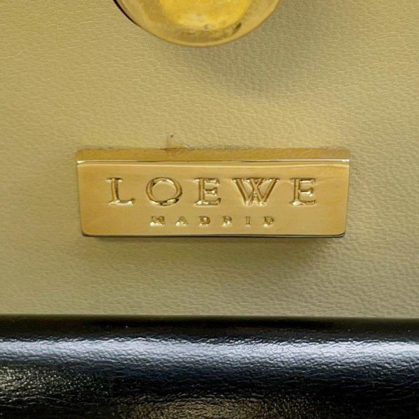 ロエベ ハンドバッグ ヴィンテージ ロゴ レザー LOEWE バッグ 黒