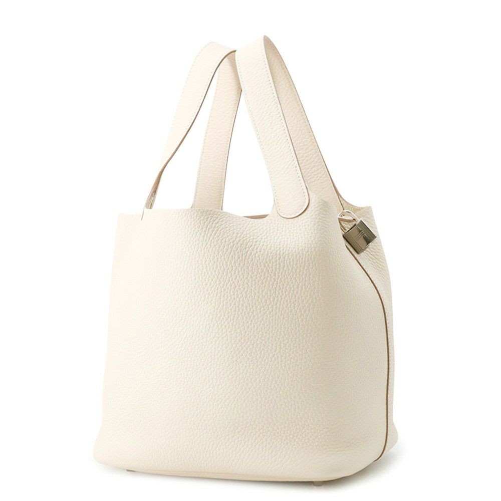 エルメス ハンドバッグ ピコタンロックMM クレ/シルバー金具 トリヨンクレマンス K刻印