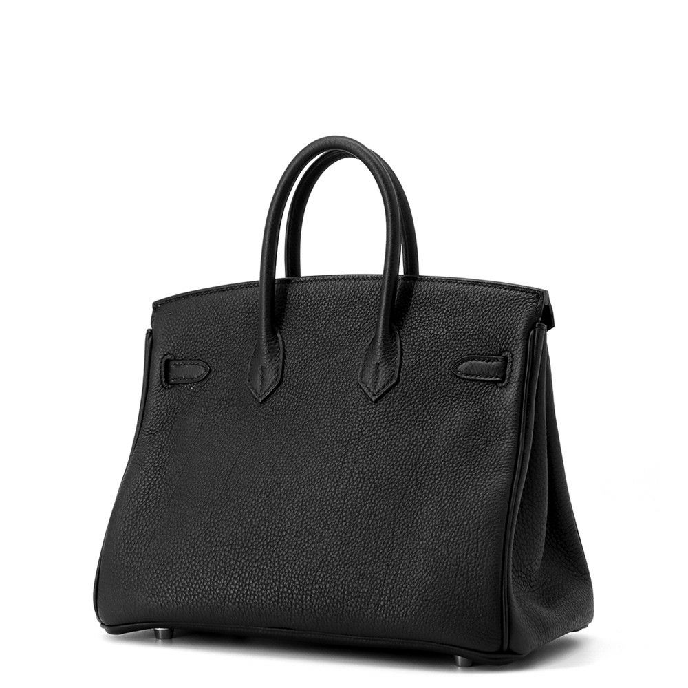 エルメス バーキン25 ブラック/シルバー金具 トゴ X刻印 HERMES Birkin ハンドバッグ