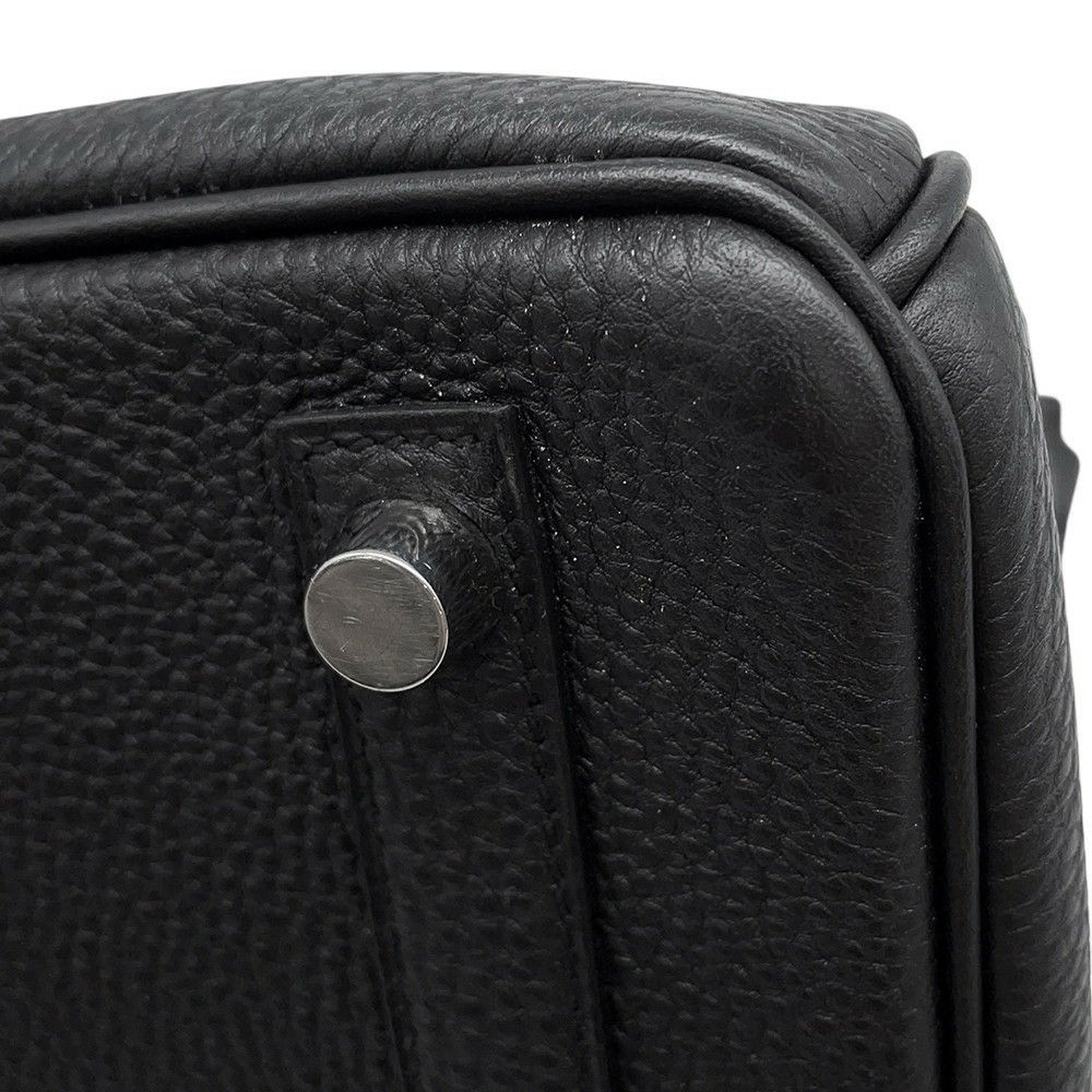 エルメス バーキン25 ブラック/シルバー金具 トゴ X刻印 HERMES Birkin ハンドバッグ