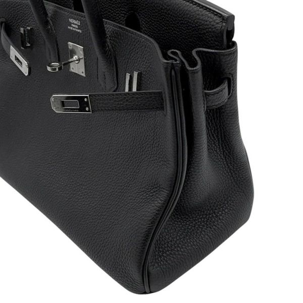 エルメス バーキン25 ブラック/シルバー金具 トゴ X刻印 HERMES Birkin ハンドバッグ