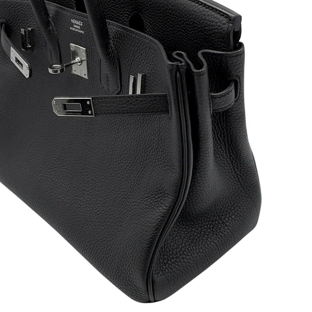 エルメス バーキン25 ブラック/シルバー金具 トゴ X刻印 HERMES Birkin ハンドバッグ