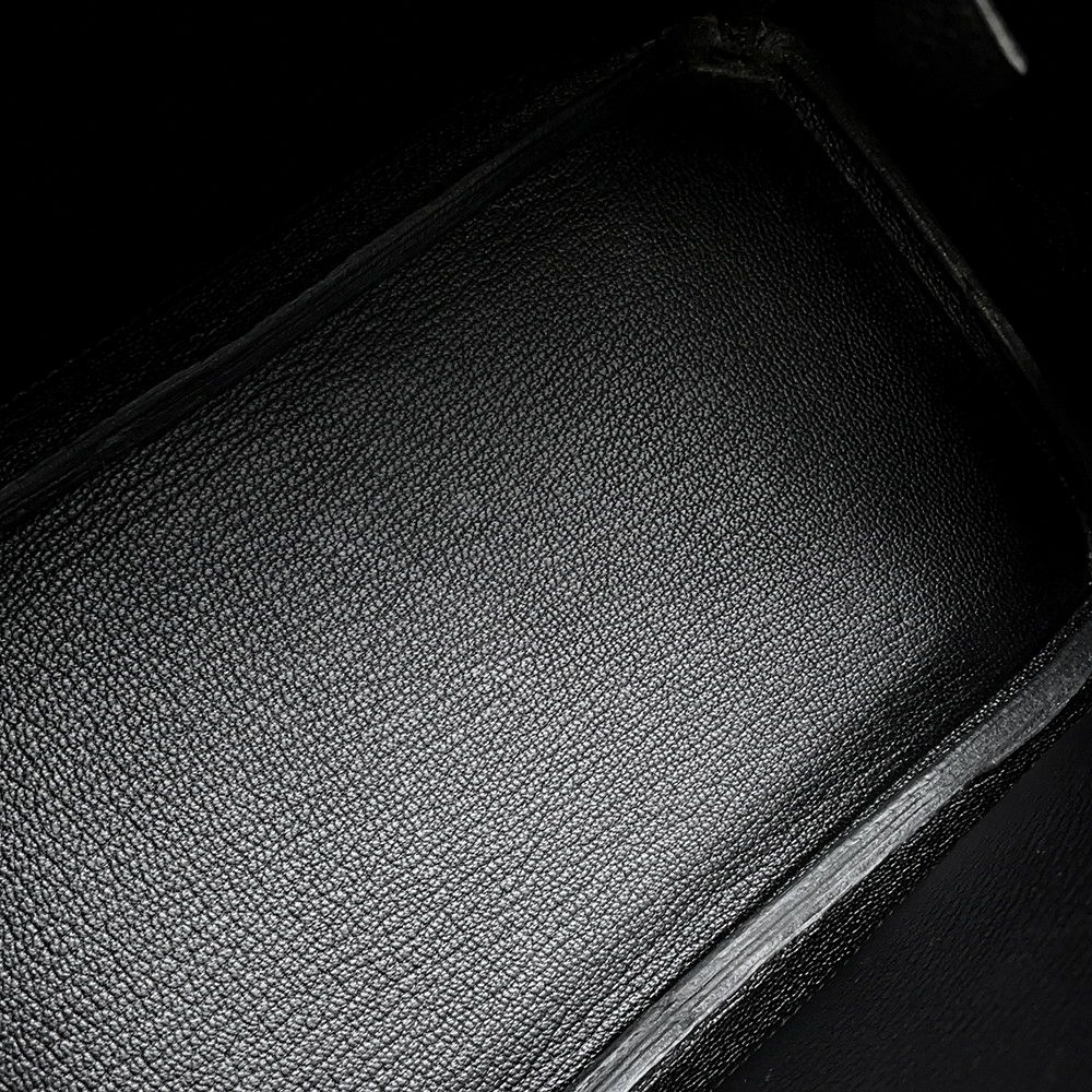 エルメス バーキン25 ブラック/シルバー金具 トゴ X刻印 HERMES Birkin ハンドバッグ