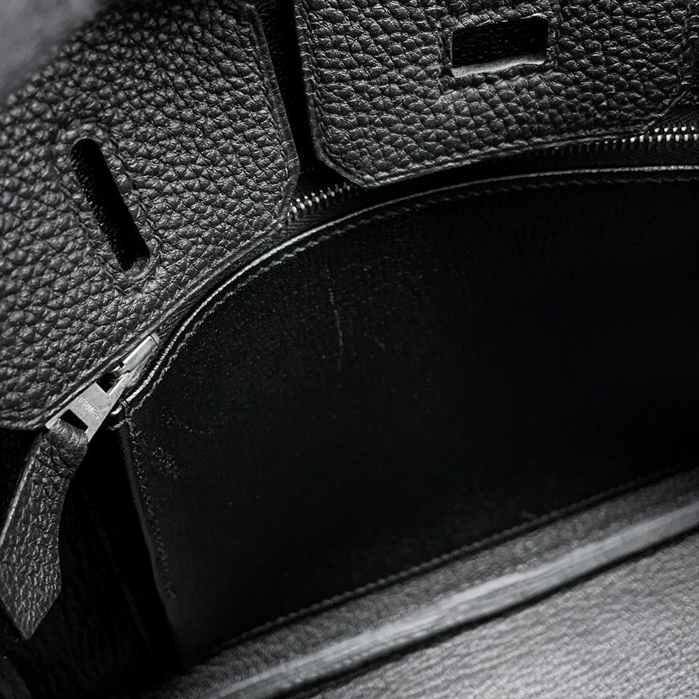 エルメス バーキン25 ブラック/シルバー金具 トゴ X刻印 HERMES Birkin ハンドバッグ