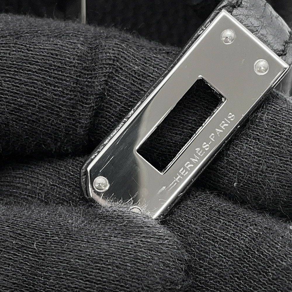 エルメス バーキン25 ブラック/シルバー金具 トゴ X刻印 HERMES Birkin ハンドバッグ