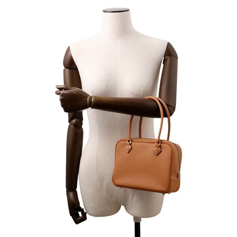 エルメス ハンドバッグ プリュム ミニ ゴールド/ゴールド金具 スイフト K刻印 HERMES バッグ
