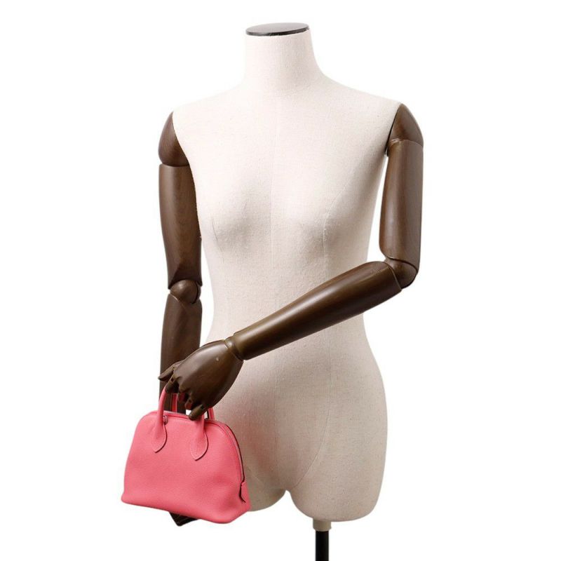 エルメス ボリード1923 ミニ ローズアザレ/シルバー金具 エバーカラー K刻印 2wayショルダー