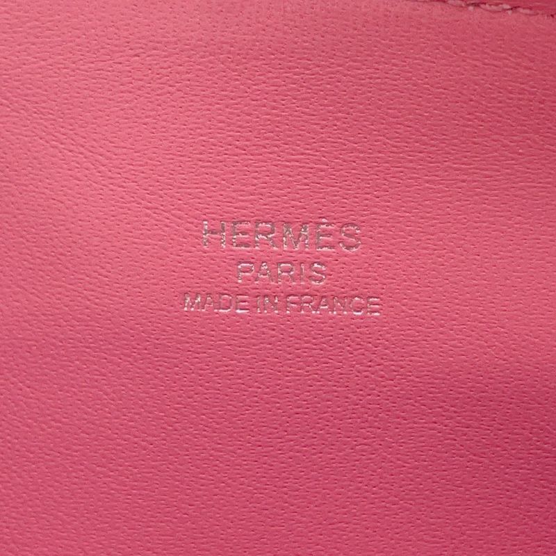 エルメス ボリード1923 ミニ ローズアザレ/シルバー金具 エバーカラー K刻印 2wayショルダー