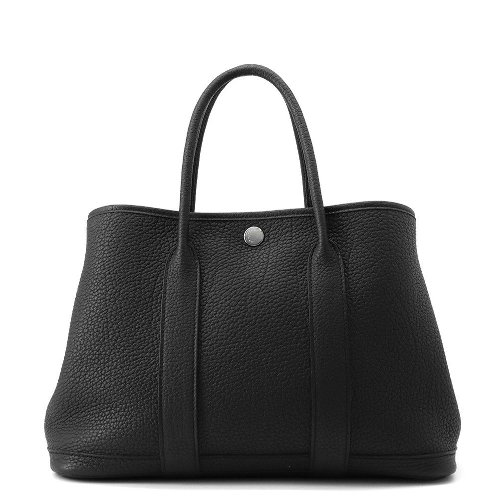 エルメス トートバッグ ガーデンパーティTPM ブラック/シルバー金具 ネゴンダ W刻印 黒