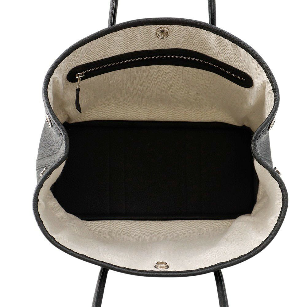 エルメス トートバッグ ガーデンパーティTPM ブラック/シルバー金具 ネゴンダ W刻印 黒