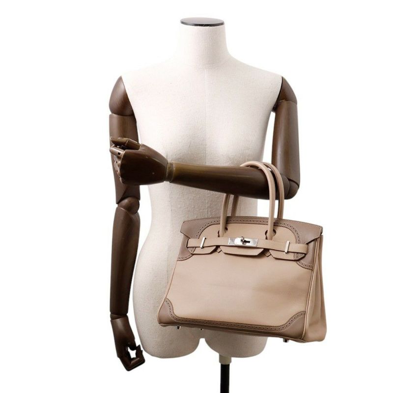 エルメス バーキン30 ギリーズ アルジル/エトゥープ/シルバー金具 スイフト □P刻印 HERMES Birkin ハンドバッグ