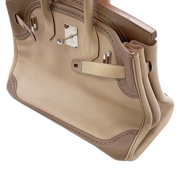 エルメス バーキン30 ギリーズ アルジル/エトゥープ/シルバー金具 スイフト □P刻印 HERMES Birkin ハンドバッグ