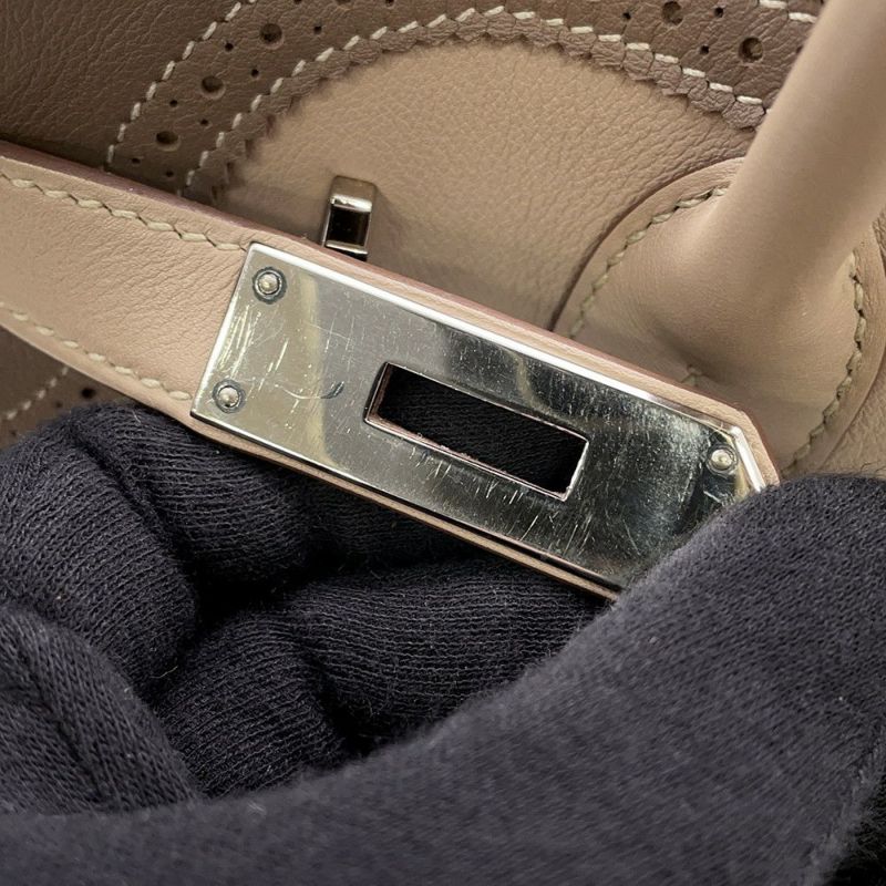 エルメス バーキン30 ギリーズ アルジル/エトゥープ/シルバー金具 スイフト □P刻印 HERMES Birkin ハンドバッグ