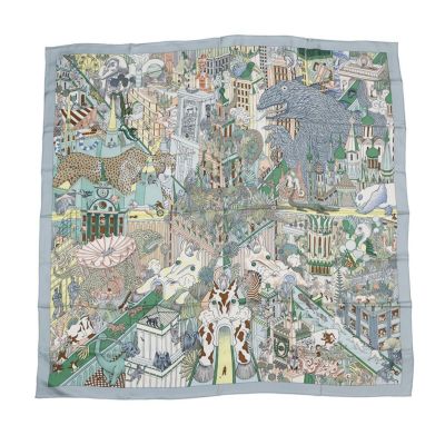 エルメス ストール カレ140 カレジェアン ジャガーとハチドリ LE