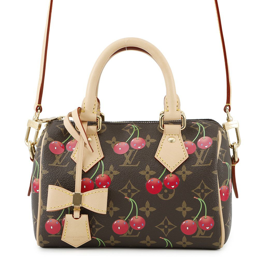ルイヴィトン ハンドバッグ モノグラム・チェリー LV × TM スピーディ・バンドリエール 20 M13094 2way バッグ 村上隆 コラボ