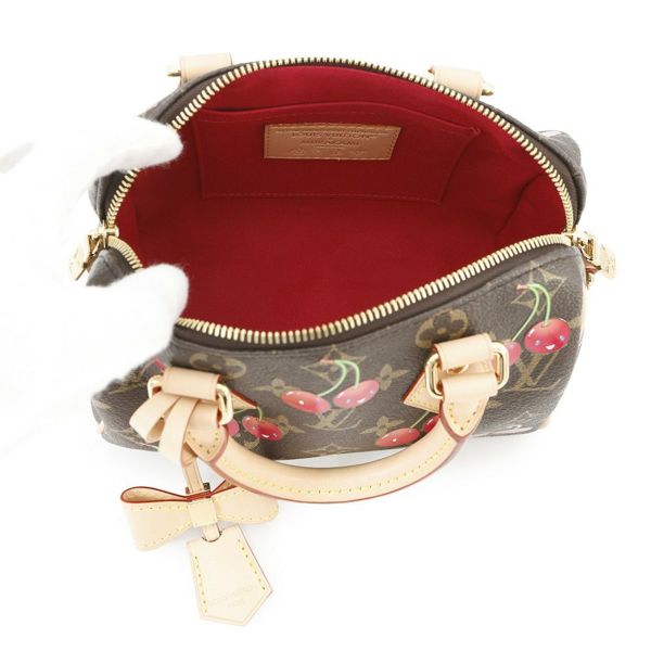 ルイヴィトン ハンドバッグ モノグラム・チェリー LV × TM スピーディ・バンドリエール 20 M13094 2way バッグ 村上隆 コラボ