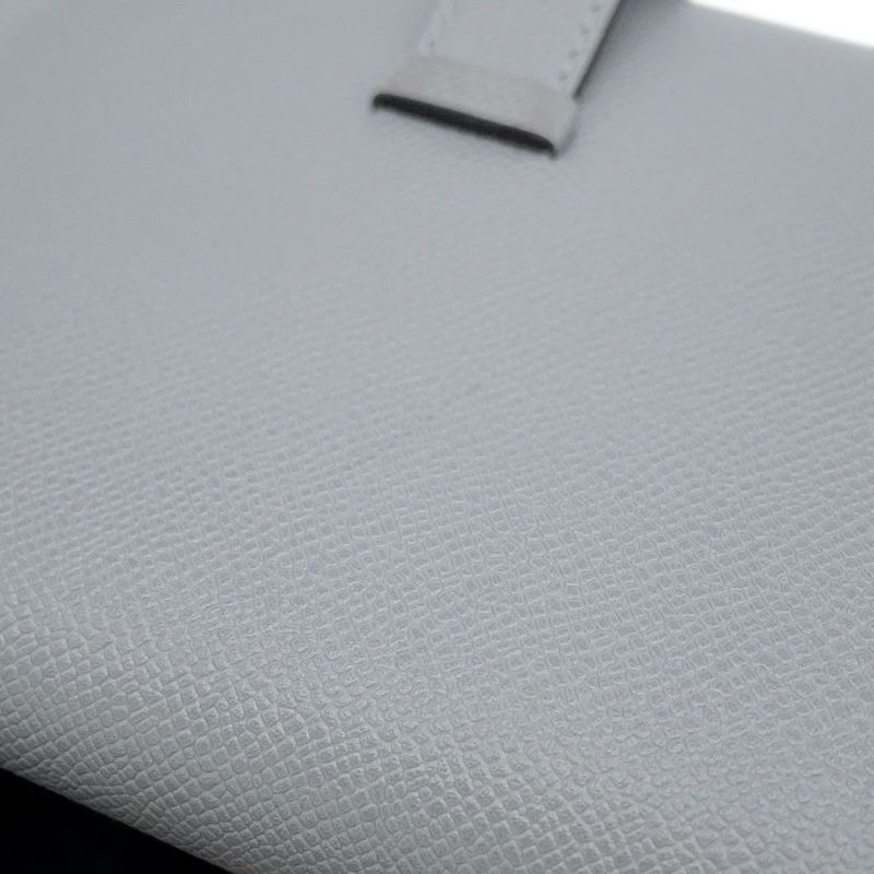 エルメス 二つ折り財布 ベアンコンパクト グリパンタン/シルバー金具 ヴォーマダム K刻印 HERMES 財布