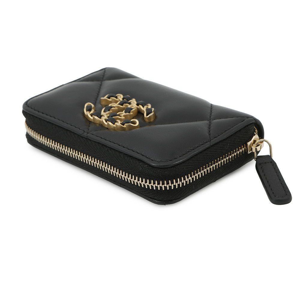 シャネル コインケース ココマーク マトラッセ CHANEL19 ディズヌフ ジップコインパース AP0949 CHANEL 黒