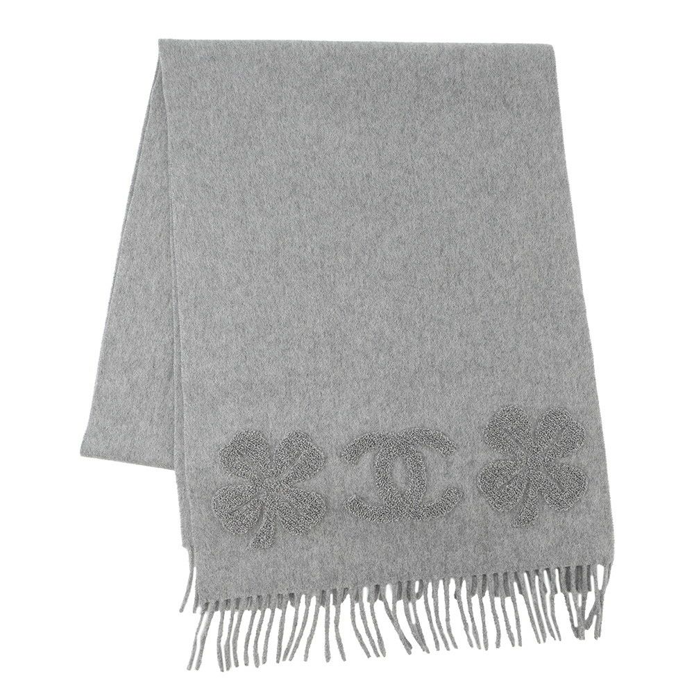 シャネル マフラー ココマーク クローバー カシミヤ CHANEL