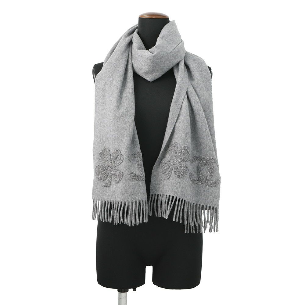 シャネル マフラー ココマーク クローバー カシミヤ CHANEL