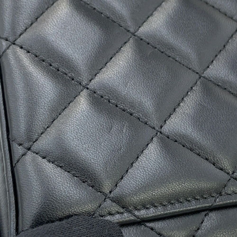 シャネル チェーンショルダーバッグ マトラッセ ココマーク ヴァニティケース ラムスキン AP2199 CHANEL 2way バニティ 黒