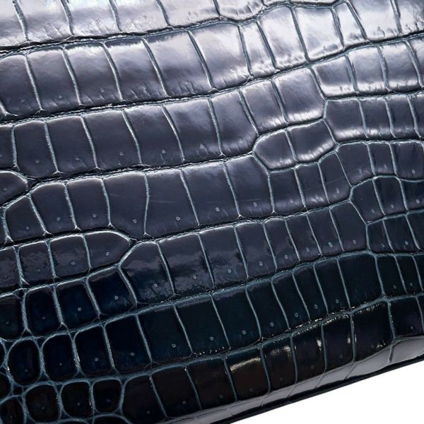 エルメス ハンドバッグ ケリー28 外縫い ブルーマリン/ゴールド金具 ポロサスシャイン Y刻印 2wayショルダー